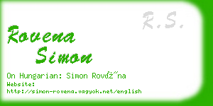 rovena simon business card